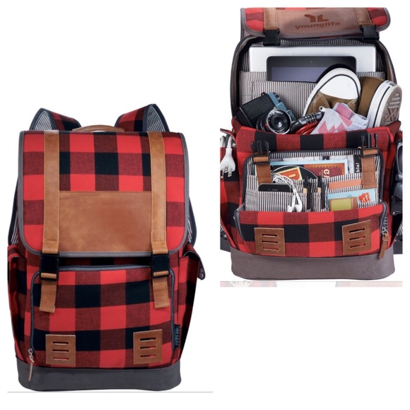 buffalo plaid backpack